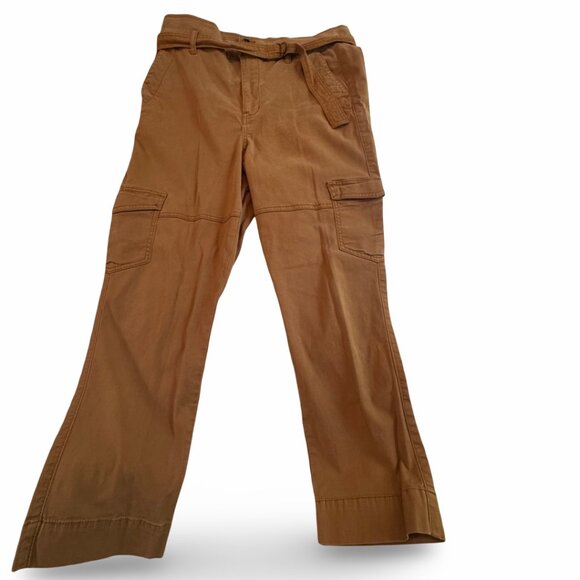 Cabi Paper Bag Cargo Pants - Camel Brown Style 6045 - Women's Size 6 - Picture 5 of 14